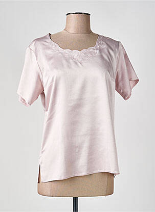 Top stretch manches courtes rose FRANCOISE DE FRANCE femme