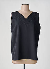 Top stretch sans manche noir FRANK WALDER femme