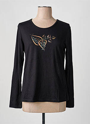 T-shirt manches longues manches longues noir FRANK WALDER femme