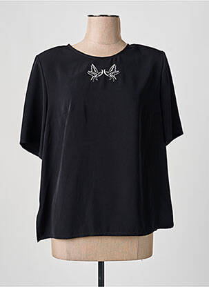 Top stretch manches courtes noir MARY WEST femme