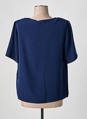 Top stretch manches courtes bleu MARY WEST femme