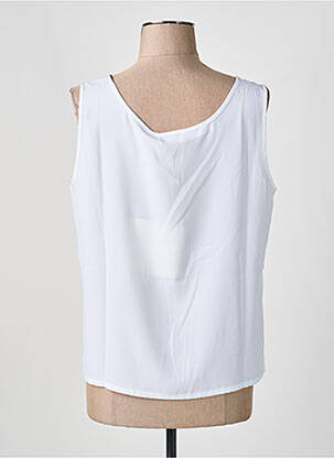 Top coupe fluide sans manche blanc MARY WEST femme