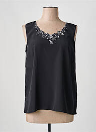 Top stretch sans manche noir FRANCOISE DE FRANCE femme
