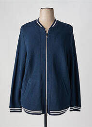 Blouson col v bleu FRANK WALDER femme