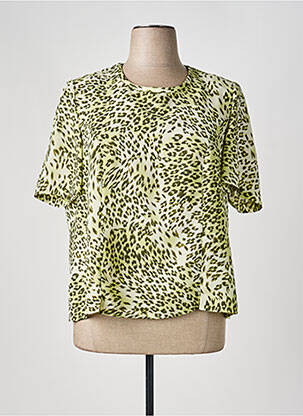 Blouse manches courtes manches courtes vert FRANK WALDER femme