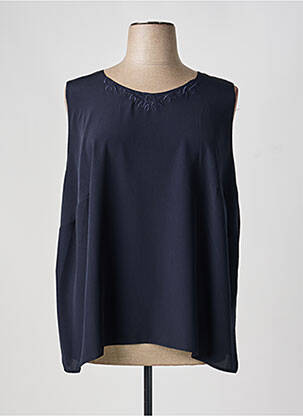 Top stretch sans manche bleu FRANCOISE DE FRANCE femme