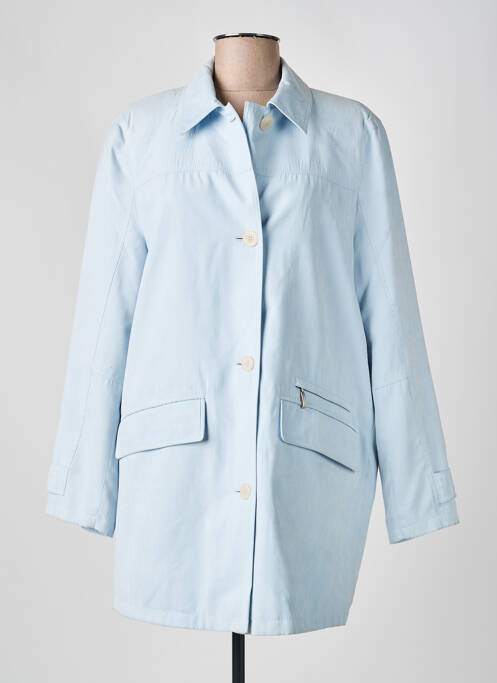 Trench poignets boutonnés sans capuche bleu FRANK WALDER femme