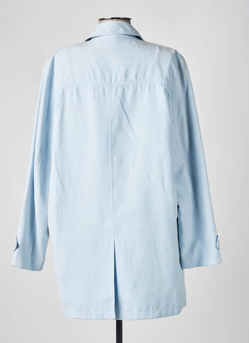 Trench poignets boutonnés sans capuche bleu FRANK WALDER femme