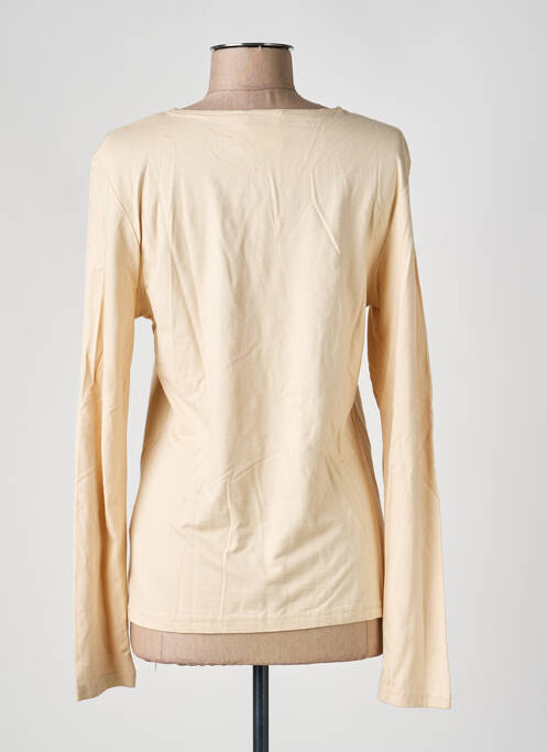 T-shirt sérigraphie manches longues beige PRUNELLE femme