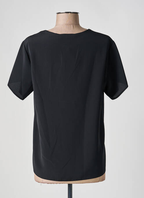 Top coupe fluide manches courtes noir FRANCOISE DE FRANCE femme
