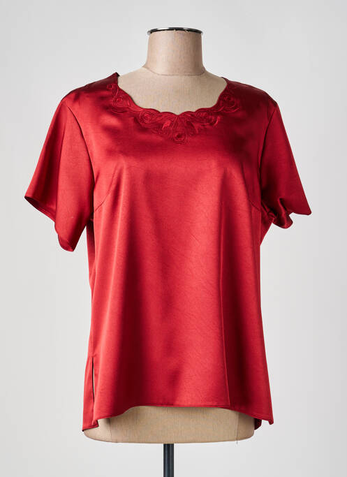 Top stretch manches courtes rouge FRANCOISE DE FRANCE femme