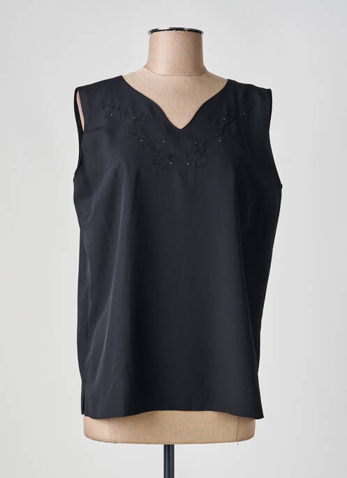 Top stretch sans manche noir FRANK WALDER femme