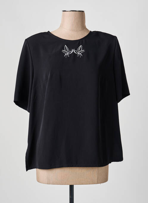 Top stretch manches courtes noir MARY WEST femme