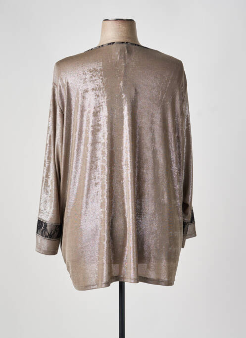 Top stretch manches longues marron GUY DUBOUIS femme