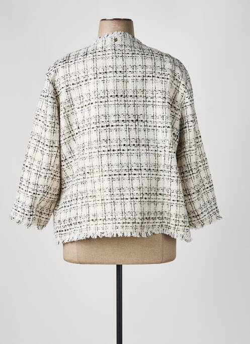 Veste chic col rond beige FRED SABATIER femme