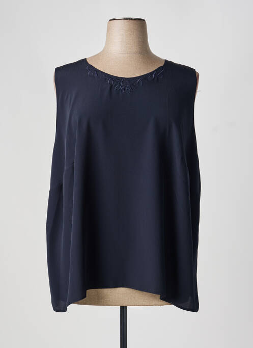 Top stretch sans manche bleu FRANCOISE DE FRANCE femme