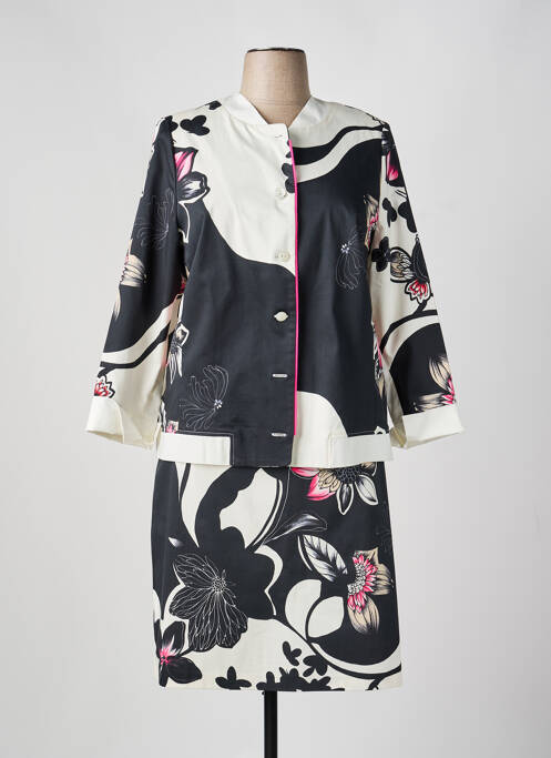 Ensemble jupe fermeture zippée sous rabat avec crochet noir JEAN DELFIN femme