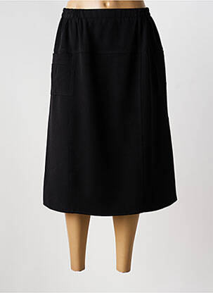 Jupe mi-longue coupe évasée noir FRANK WALDER femme