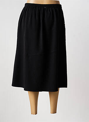 Jupe mi-longue coupe évasée noir FRANK WALDER femme