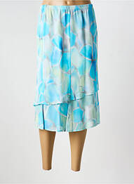Jupe mi-longue doublure bleu FRANK WALDER femme