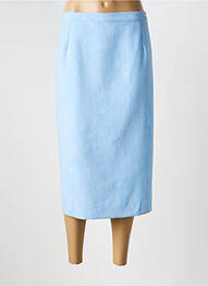 Jupe mi-longue taille haute bleu LISA CHESNAY femme