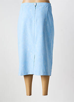 Jupe mi-longue taille haute bleu LISA CHESNAY femme
