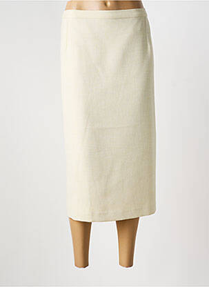 Jupe mi-longue taille haute vert GUY DUBOUIS femme
