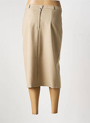 Jupe mi-longue taille à pinces vert FRANK WALDER femme