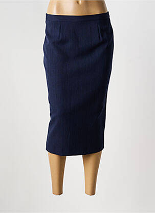 Jupe mi-longue taille à pinces bleu FRANCOISE DE FRANCE femme