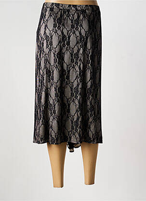 Jupe mi-longue taille normale noir GUY DUBOUIS femme