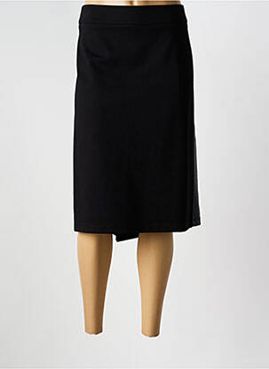 Jupe mi-longue coupe droite noir GUY DUBOUIS femme