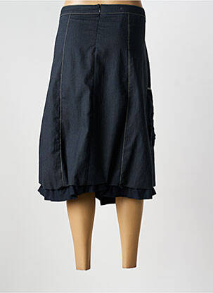 Jupe mi-longue taille normale bleu JEAN GABRIEL femme