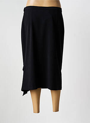 Jupe mi-longue taille à pinces noir JEAN GABRIEL femme