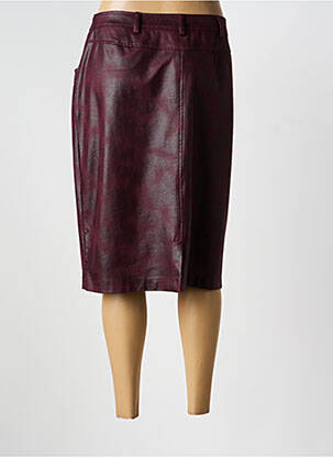 Jupe mi-longue stretch violet GUY DUBOUIS femme