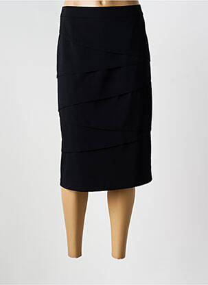 Jupe mi-longue taille à pinces noir BARBARA LEBEK femme