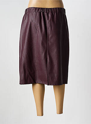 Jupe mi-longue taille haute marron UNICA PLUS femme