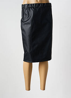 Jupe mi-longue taille haute noir UNICA PLUS femme