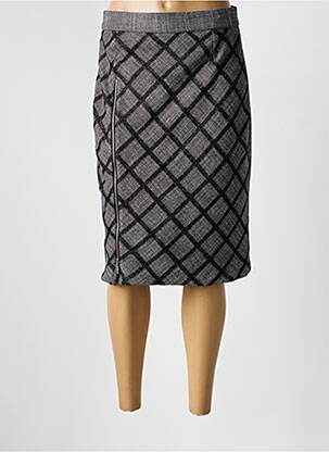 Jupe mi-longue gris GUY DUBOUIS femme