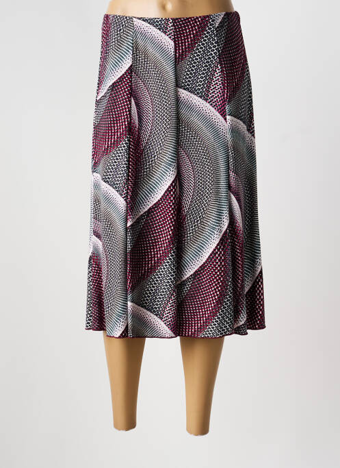 Jupe mi-longue taille haute violet UNICA PLUS femme