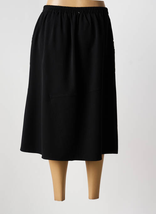 Jupe mi-longue coupe évasée noir FRANK WALDER femme