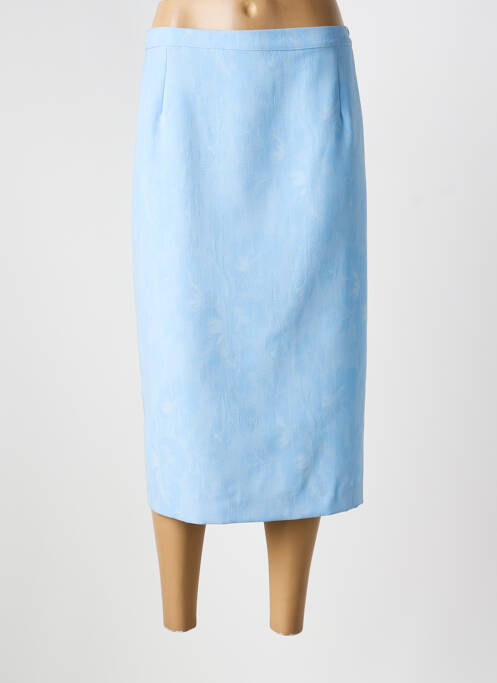 Jupe mi-longue taille haute bleu LISA CHESNAY femme