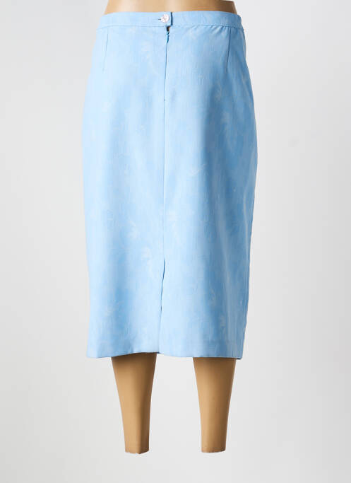 Jupe mi-longue taille haute bleu LISA CHESNAY femme