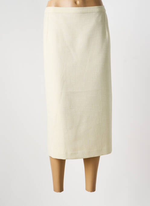 Jupe mi-longue taille haute vert GUY DUBOUIS femme