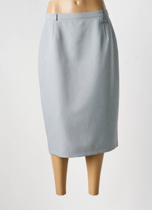 Jupe mi-longue taille à pinces gris FRANK WALDER femme