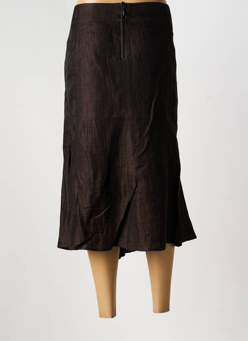 Jupe mi-longue coupe droite marron BARBARA LEBEK femme