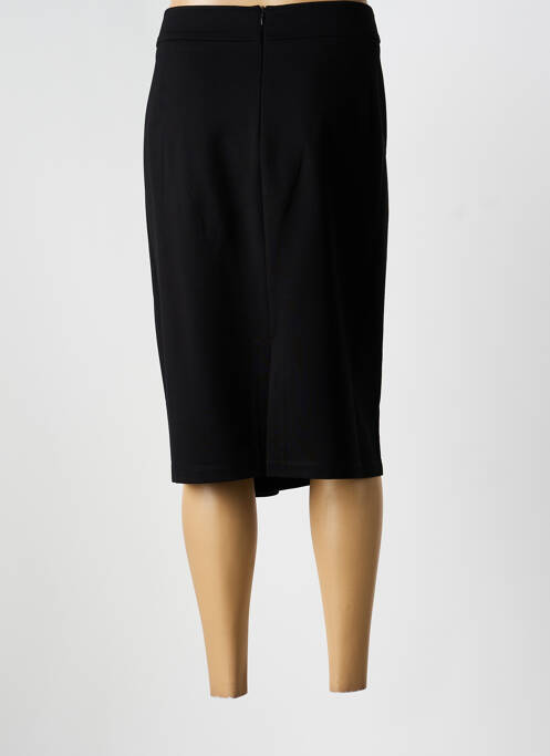 Jupe mi-longue coupe droite noir GUY DUBOUIS femme