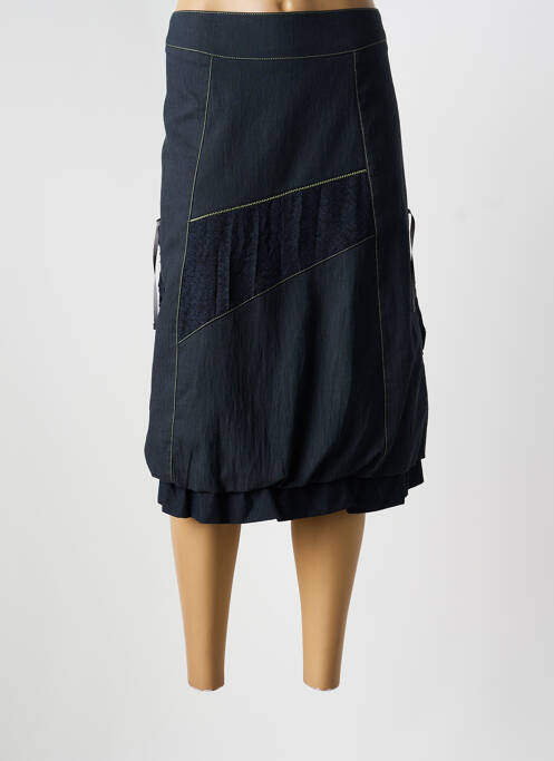 Jupe mi-longue taille normale bleu JEAN GABRIEL femme