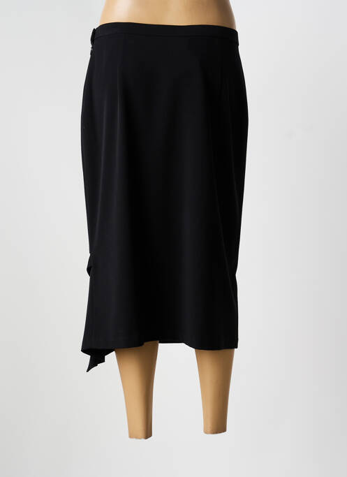 Jupe mi-longue taille à pinces noir JEAN GABRIEL femme