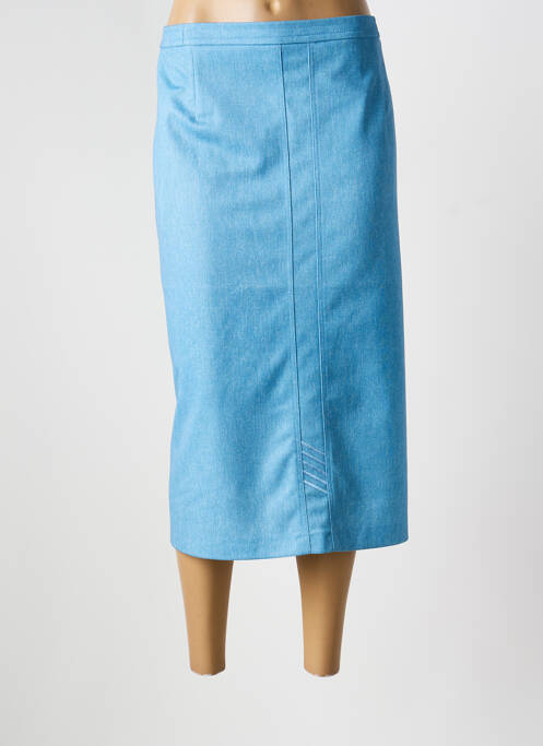 Jupe mi-longue taille à pinces bleu FINNKARELIA femme