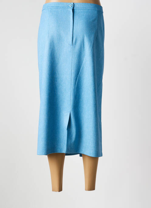 Jupe mi-longue taille à pinces bleu FINNKARELIA femme